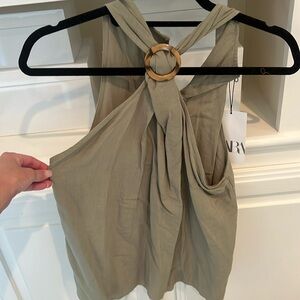 Zara never worn, army green tank top blouse